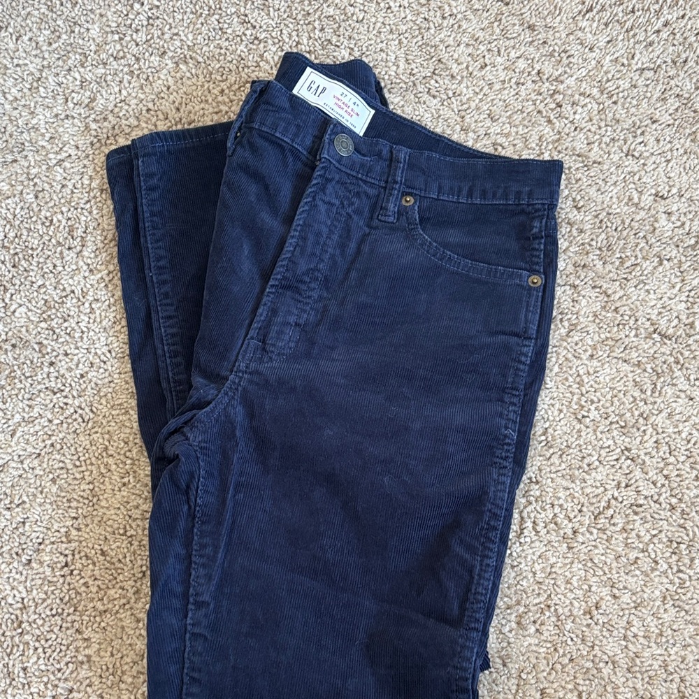GAP Women's Navy Corduroy Pants